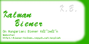 kalman biener business card